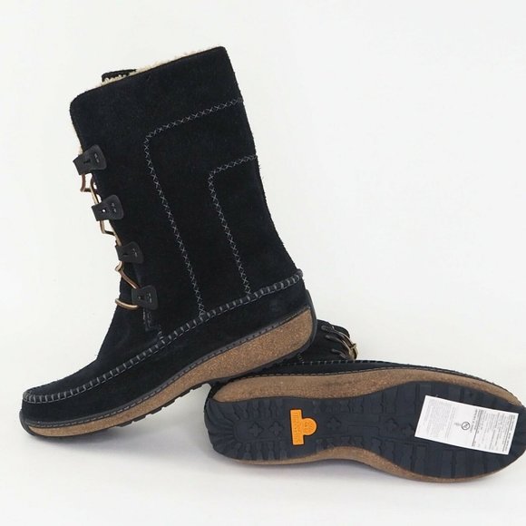 Timberland Shoes - Timberland Fauna Lace BT 10.5in Women's Boots Shoes Black Winter Suede